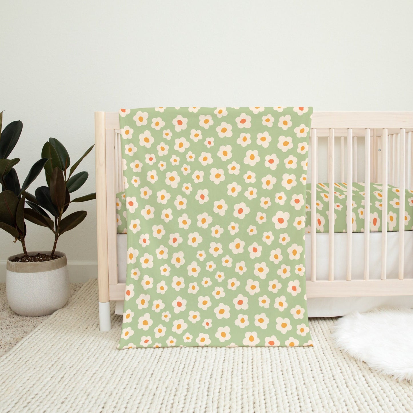 Retro Daisy Swaddle Set