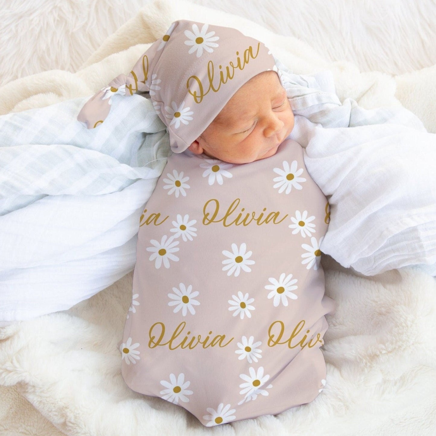 Boho Daisy Swaddle