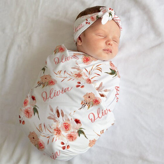 Boho Floral Swaddle