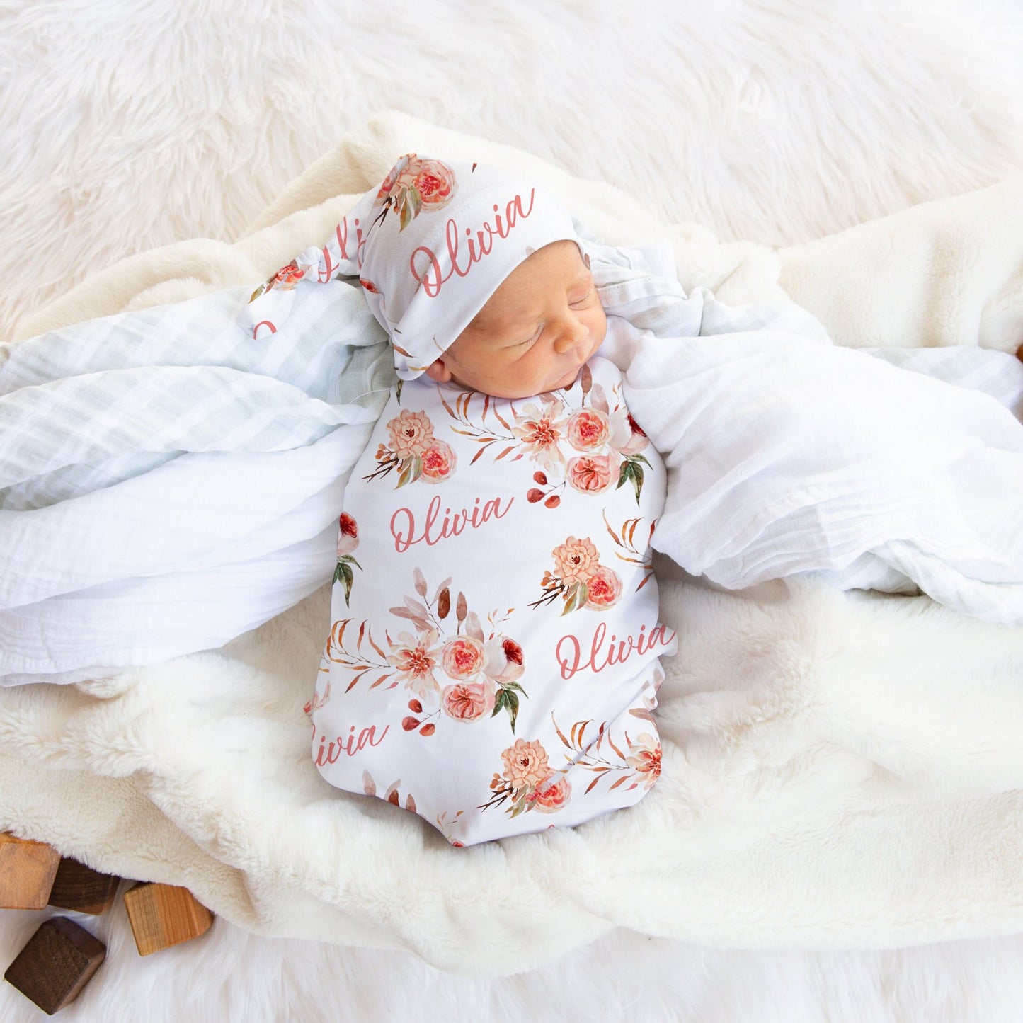 Boho Floral Swaddle