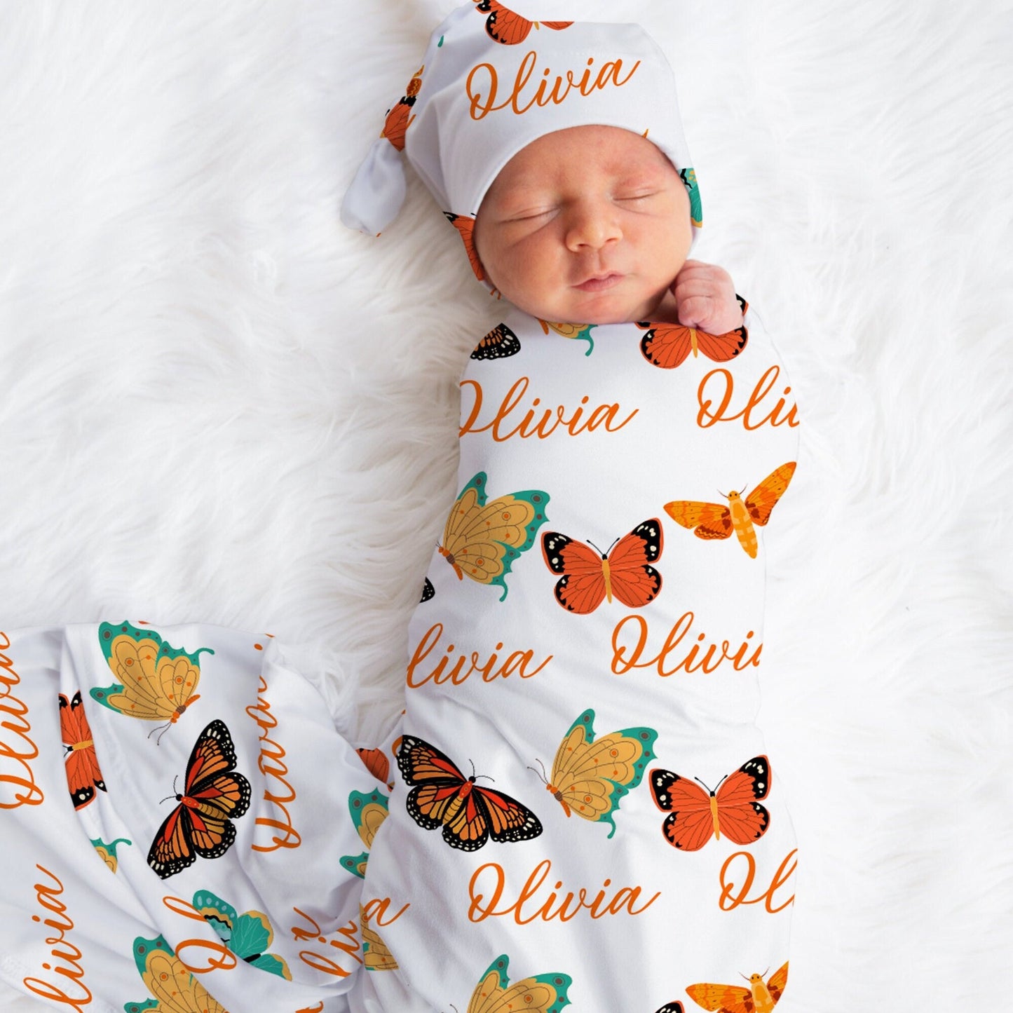 Vibrant Butterfly Swaddle