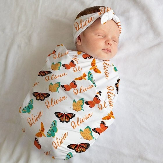 Vibrant Butterfly Swaddle