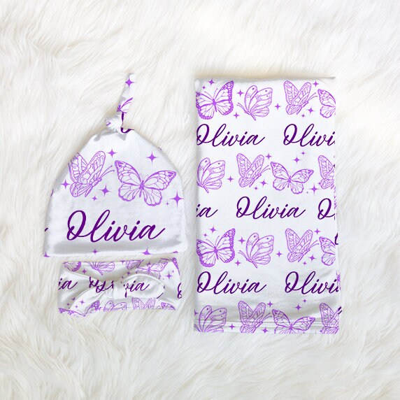 Purple Butterfly Swaddle