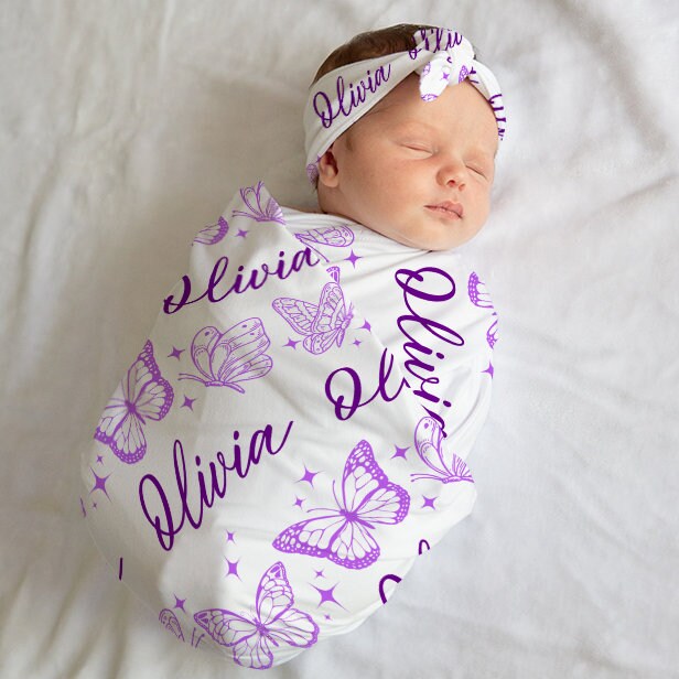 Purple Butterfly Swaddle