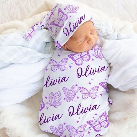 Purple Butterfly Swaddle