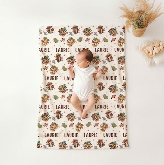 Mushroom Swaddle With Name