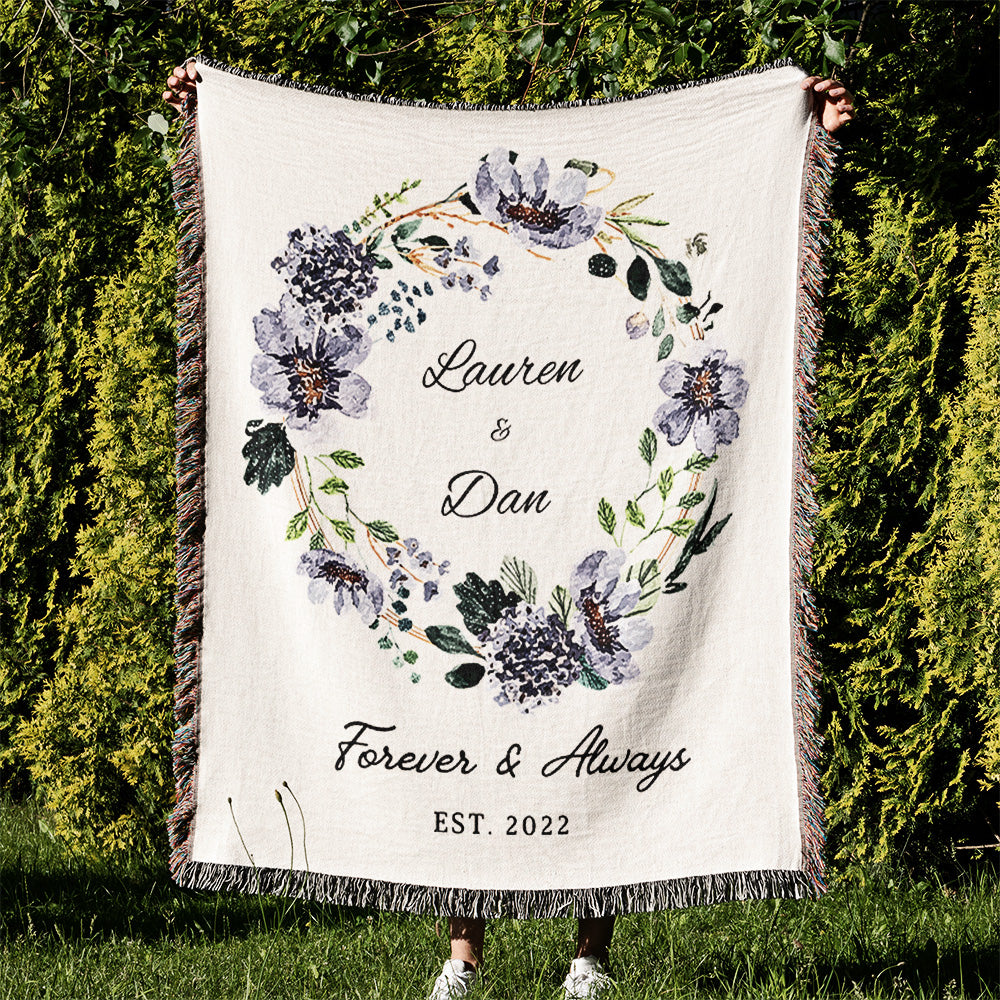 Blue Blossom Anniversary Blanket