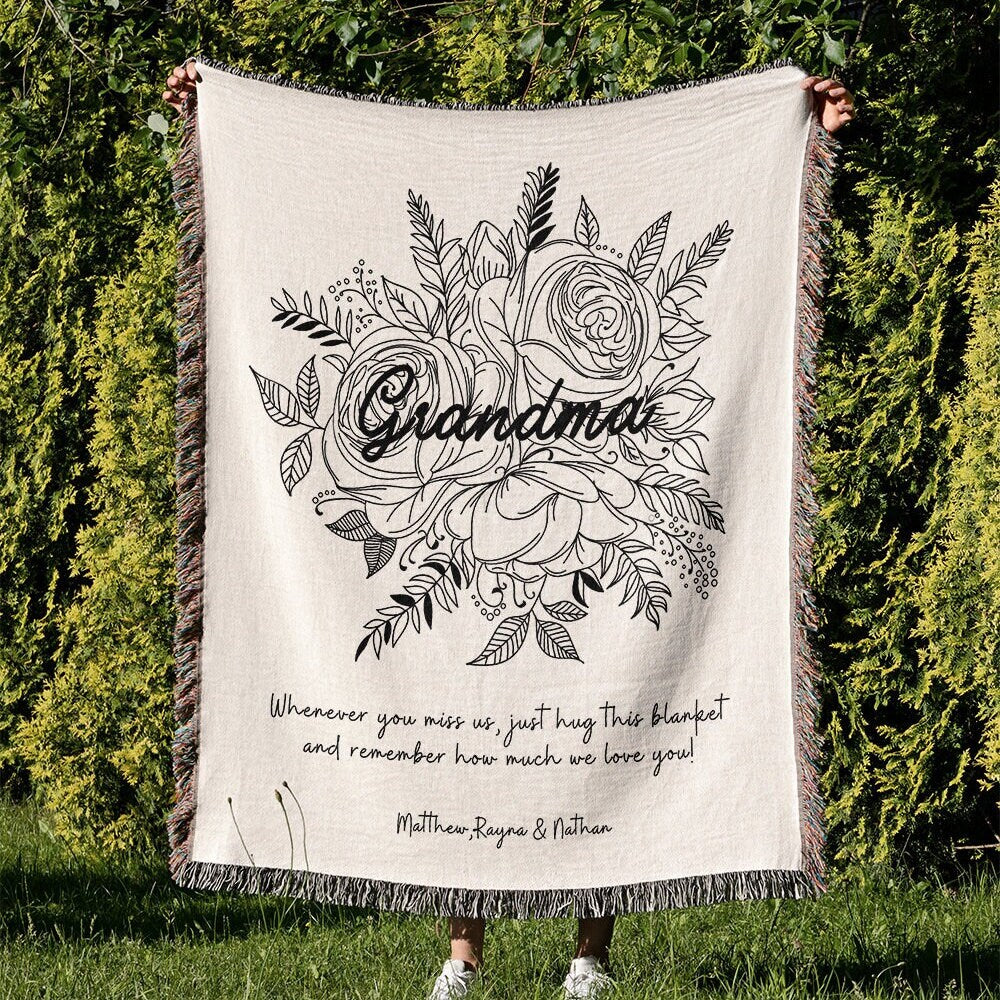 Rose Bouquet Grandma Blanket