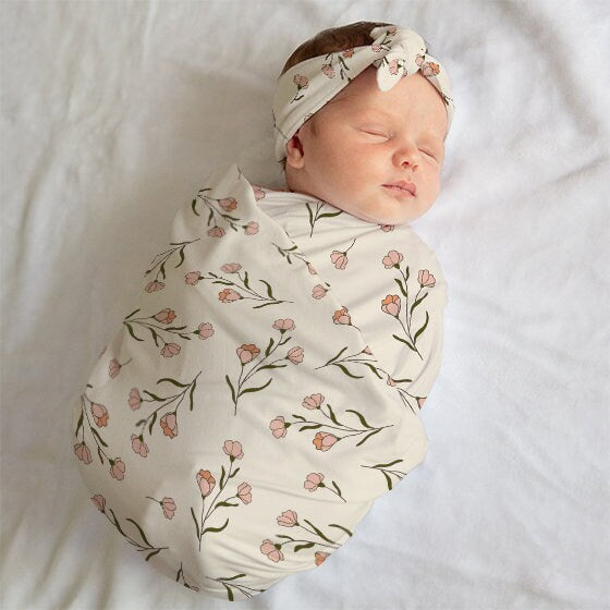 Vintage Tiny Flowers Swaddle