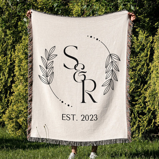 Monogram Blanket For Couples