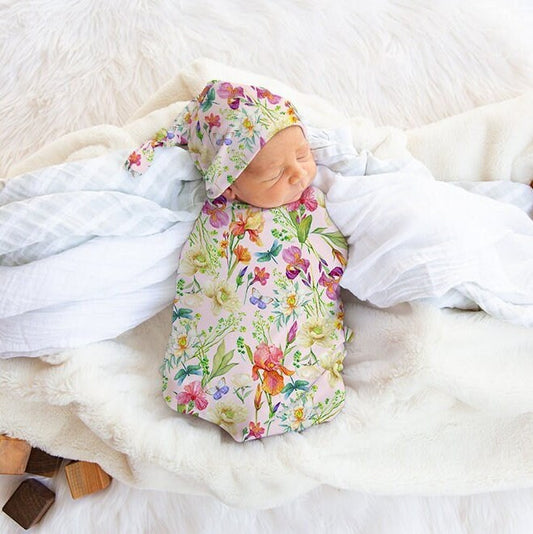 Vibrant Wild Flower Swaddle