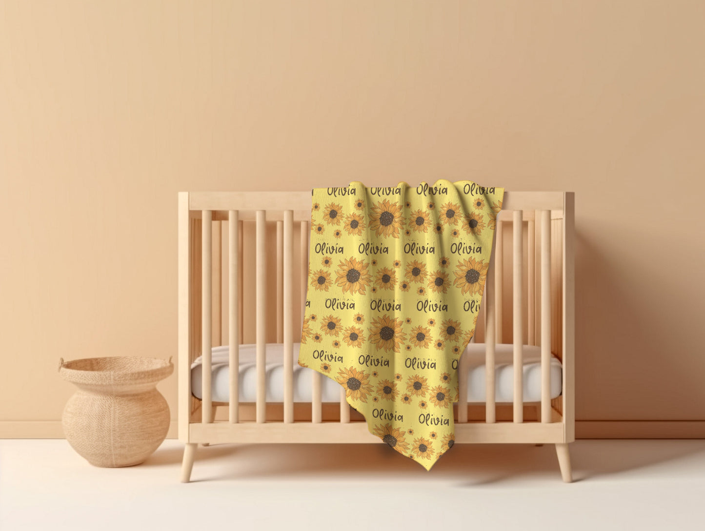 Sunflower Swaddle With Name