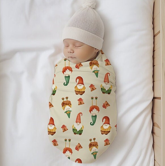 Tiny Gnomes Swaddle Set