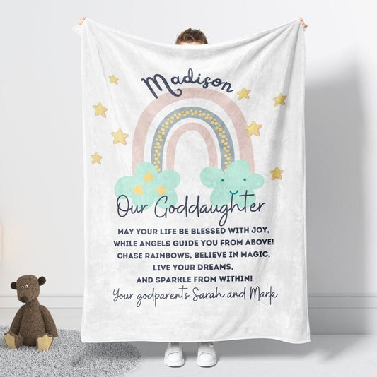 Angel Blessings Goddaughter Blanket