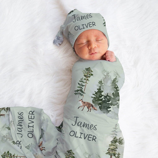 Woodland Creatures Swaddle