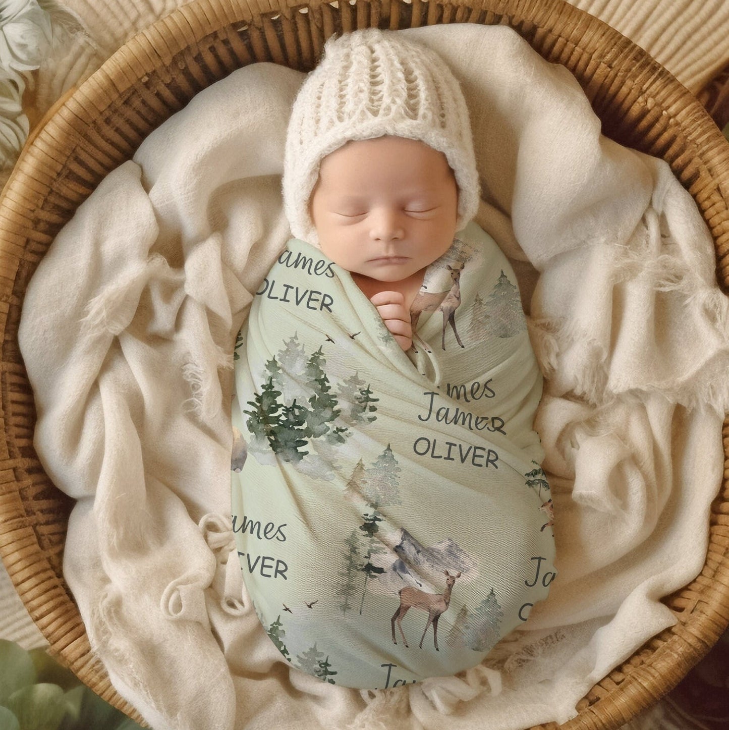 Woodland Creatures Swaddle