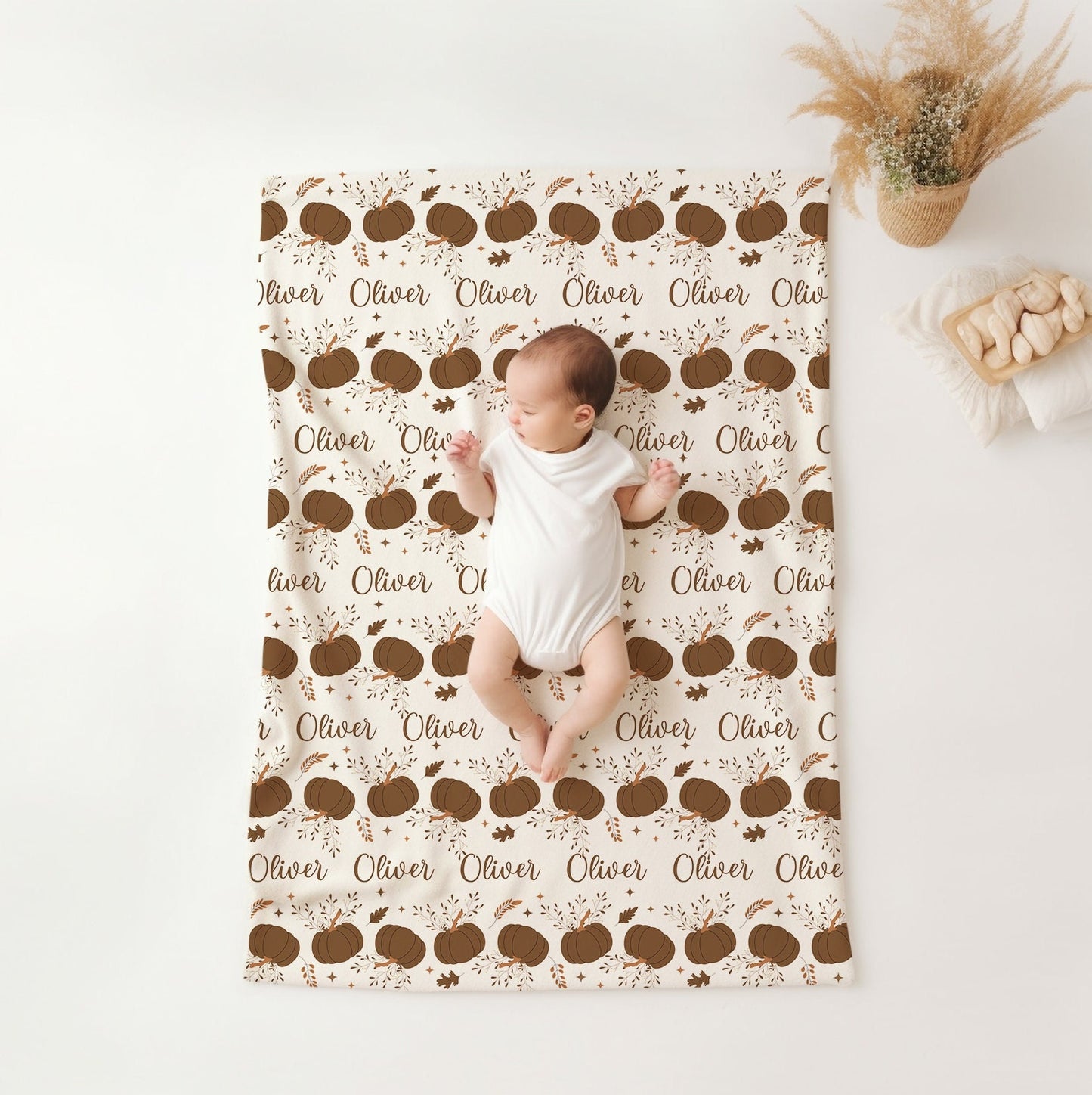 Vintage Earthy Pumpkin Swaddle