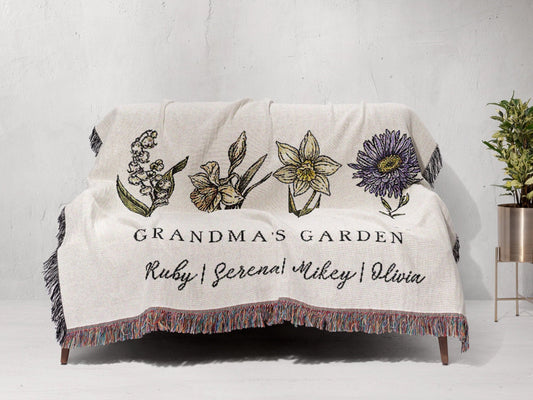 Grandma's Garden Throw Blanket